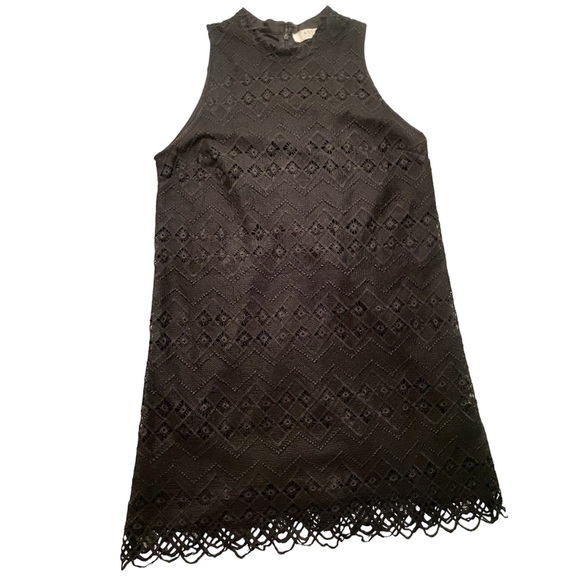 ASTR the Label Black Lace Shift Sleeveless Mini Dress - Picture 1 of 7